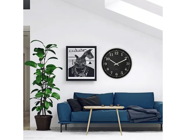 Horloge murale NeXtime Dickens Large 50cm noir
