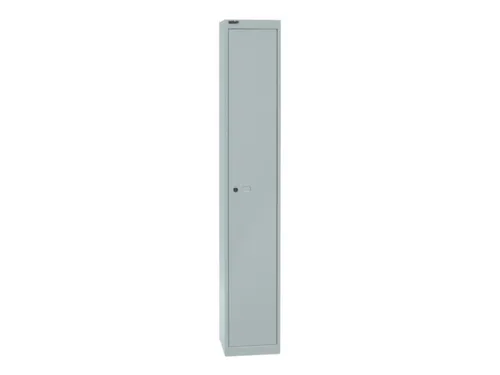garderobekast,HxBxD 1802x305x305mm,1vak,cil.-slot,romp lichtgrijs