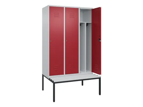 locker voor scheiding van kleding,HxBxD 2120x1200x815mm,3vak