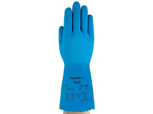 Ansell AlphaTec 87-029 Latex handschoen Blauw maat 9