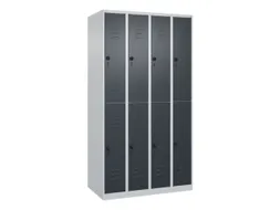 dubbeldekse locker,HxBxD 1850x1000x500mm,4x2vak.,vak B 250mm