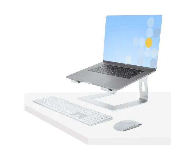 Laptop Standaard Bureau Alu zilver tot 17 Inch