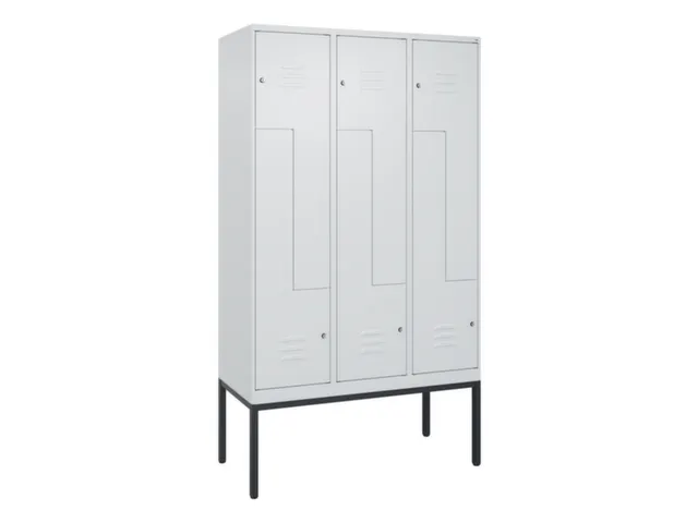Z-garderobekast,HxBxD 2120x1200x500mm,vak B 200/400mm,cil.-slot