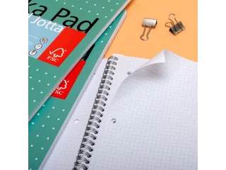 Collegeblok Pukka Pad Jotta A4 ruit 5x5mm 4-gaats 200 pag. 80gr groen - 5