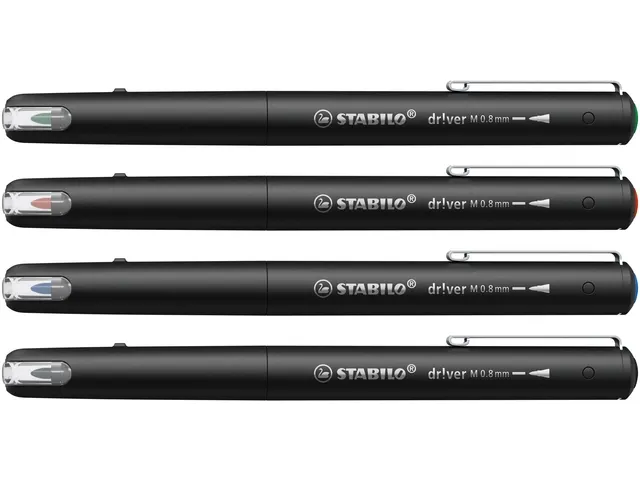 Fineliner STABILO dr!ver Medium assorti 4 pièces