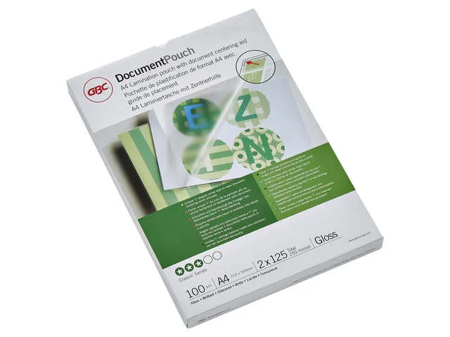 Lamineerhoes Gbc A4 125 Micron Glanzend Voordeelbundel