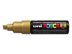 Verfstift Posca PC8K Brede punt 8mm schuin goud