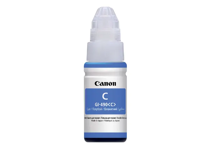 Flacon navulinkt Canon GI-490 Cyaan