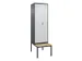 locker voor scheiding van kleding,HxBxD 2120x600x815mm,2vak