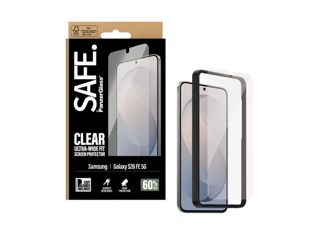 PanzerGlass SAFE. by Samsung Galaxy S26 FE 5G | Ultra-Wide Fit w. E