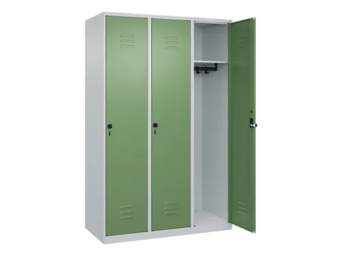 locker,HxBxD 1850x1200x500mm,3vak,vak B 400mm,draaigrendel