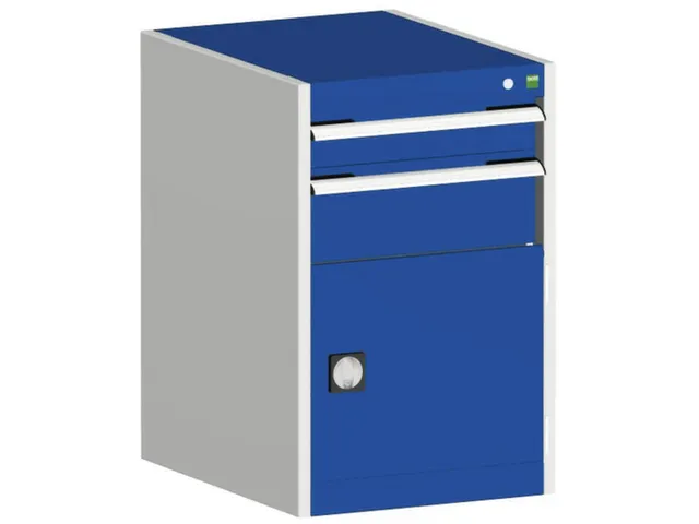 ladekast HxBxD 800x525x525mm 2laden RAL7035 front RAL5010