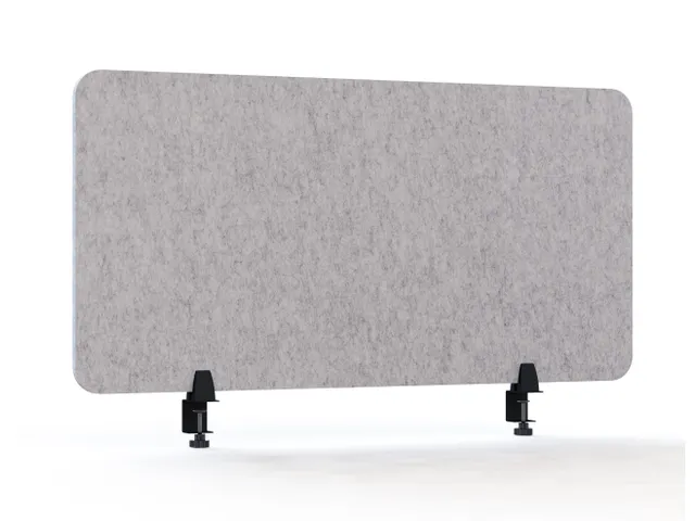 Akoestisch PET-vilt scheidingsscherm bureau lichtgrijs 60x120cm