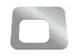 Oplegdeksel,V. Afvalbak 1X100L,Vierkant,1Opening,Staal,Zilverkleurig