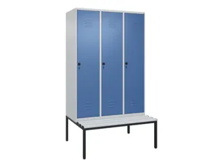 locker voor scheiding van kleding,HxBxD 2120x1200x815mm,3vak - 1