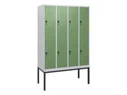 dubbeldekse locker,HxBxD 1950x1200x500mm,4x2vak.,vak B 300mm