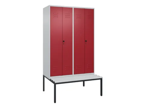 armoire vestiaire noir et blanc,HxlxP 2120x1200x815mm,4compart.