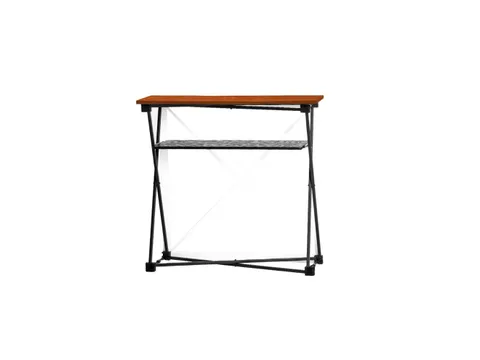 Balie Counter Fabric met Houten tafelblad 100x32cm