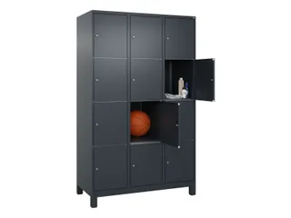 lockerkast HxBxD 1950x1200x500mm 3x4vakken cil.-slot voeten - 1
