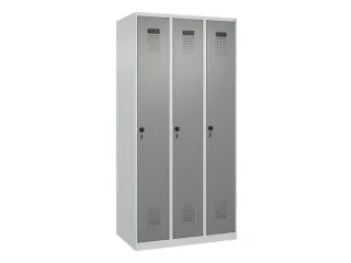 locker,HxBxD 1850x900x500mm,3vak,vak B 300mm,draaigrendel - 3