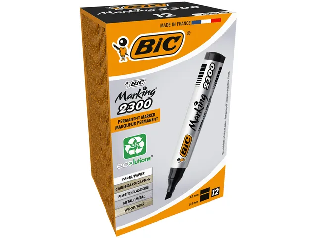 Viltstift Bic 2300 ecolutions schuin medium zwart