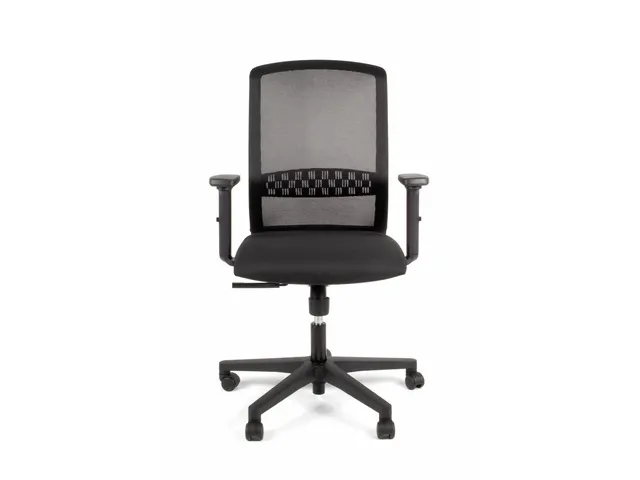 Bureaustoel EN1335 Linea Tekna 01 zwart/zwart met 2D armleuning