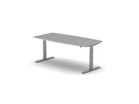 Elektrisch ihv Vergadertafel Vatvorm 1800x800mm Alu + Grijs Blad