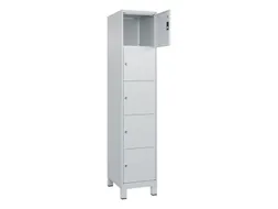 lockerkast,HxBxD 1950x400x500mm,1x5vakken,vak B 400mm,cil.-slot,voeten