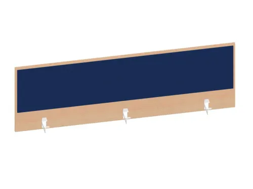 baliepaneel,v. bureau,aanbouw achter,B 1600mm,NE-esdoorn,BN6016-blauw
