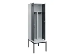 PBM-locker met bank,HxBxD 2120x600x815mm,2vak,vak B 300mm
