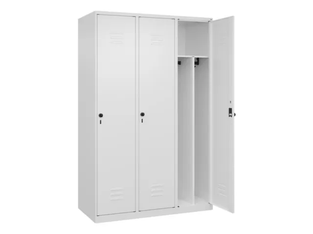 locker voor scheiding van kleding,HxBxD 1850x1200x500mm,3vak