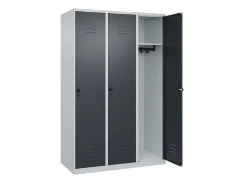 locker,HxBxD 1850x1200x500mm,3vak,vak B 400mm,draaigrendel
