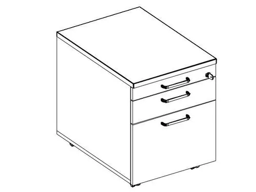 mobiel ladeblok,HxBxD 600x430x800mm,1lade(n),NE-esdoorn