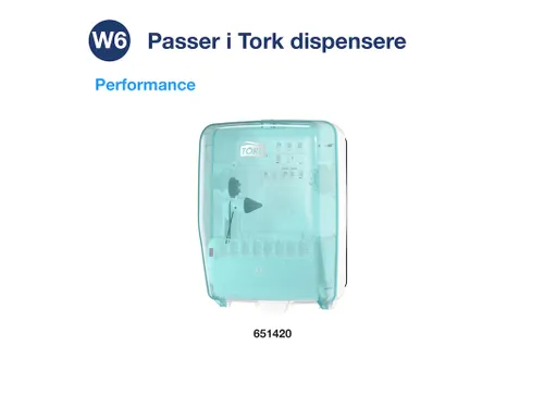 Tork Wasstation Poetspapier 1-laags 250m/19,5cm blauw 6rol/doos