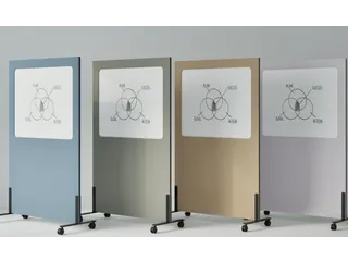 Silva verrijdbaar akoestisch whiteboard beige 200x120cm - 2