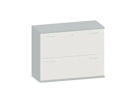 hangmappenkast 770x1000x430mm 2hangmappenframes Onyx+ wit