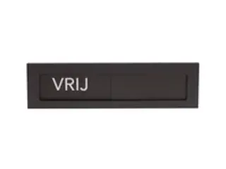 OUTLET Premium Schuifbord Zwart Wit Vrij Bezet 150x40mm - 1