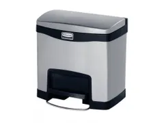 Pedaalemmer Slim Jim Step On Front Mat RVS 15 Liter Zwart