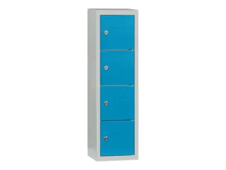 lockerkast,HxBxD 778x225x200mm,1x4vakken,RAL7035,front RAL5012 - 2