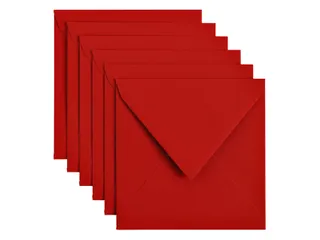 Envelop Papicolor 140x140mm rood pak à 6 stuks - 1