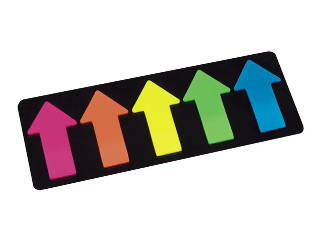 Marque-page Info Flèche Film 25x45mm 5 couleurs