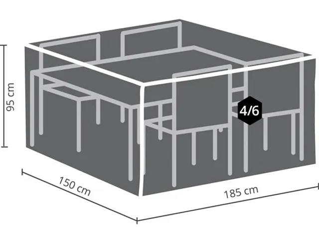 Housse d'extérieur rectangulaire ensemble de jardin Taille M gris