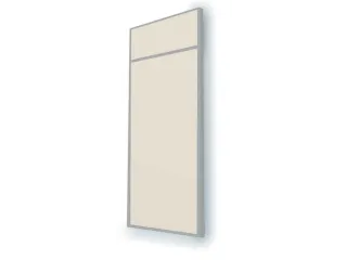 massieve wand,B 1200mm,wandkleur RAL9010,afdekprofielen RAL7035 - 2
