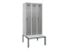 locker met bank,voor scheiding van kleding,HxBxD 2120x900x815mm,3vak