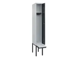 locker met bank,HxBxD 2120x300x815mm,1vak,vak B 300mm,cilinderslot