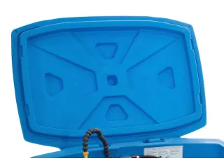 Deksel,v. reinigingstafel,HxBxD 170x1020x770mm,PE,blauw - 2