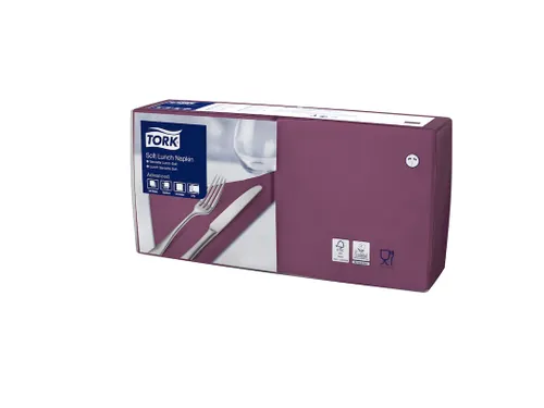 Tork 477865 Soft Lunchservet Advanced Paars 33x33cm