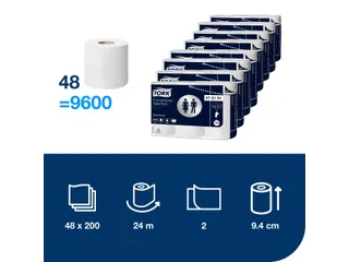 Tork 472161 T4 Traditioneel Toiletpapier Advanced 2-Laags 48 rol - 2