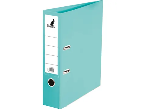 Ordner Kangaro A4 2 rings 75mm PP/Papier turquoise