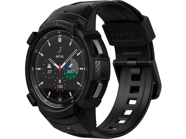 Spigen Band + Case Galaxy Watch 4 Classic 46mm Rugged Armor Pro zwart